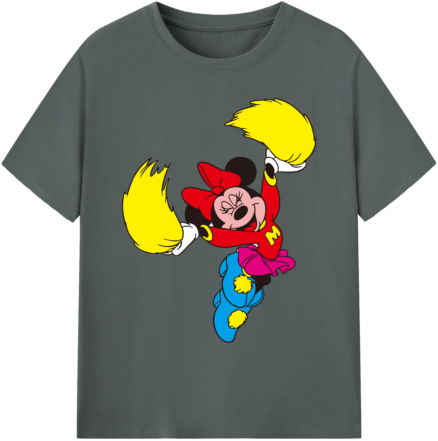 ミッキーマウス Mickey Mouse 綿100％ メンズ半袖Tシャツ｜肌触りやわらか＆通気性